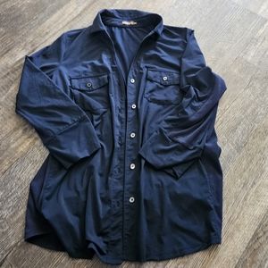 J. Mclaughlin blue button down